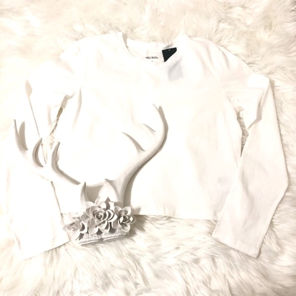 Women's long-sleeved basic white Tee _ NEW XS & Small - Picture 1 of 3